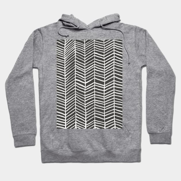 Herringbone Black Hoodie by CatCoq